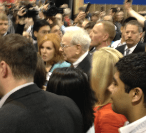 Warren Buffett at the Berkshire shareholder's meeting