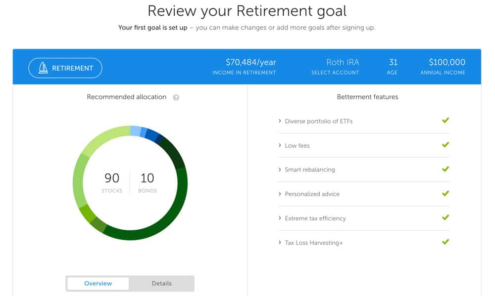 betterment onboarding step 3